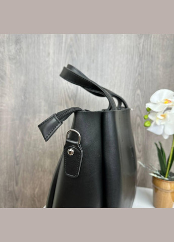 Велика жіноча сумка якісна, модна сумочка на плече Чорний No Brand (335053708)