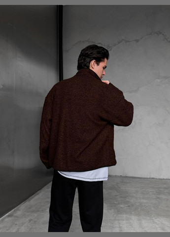 Стильна та тепла куртка-бомбер із м'якого матеріалу "барашек" Vakko на блискавці (324147089)