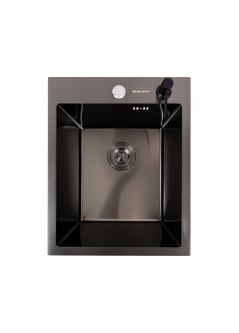 Комплект: Кухонна мийка Handmade 40*50 PVD чорна (3.0/0.8) + Змішувач BG77 чорний Valeso (370078790)