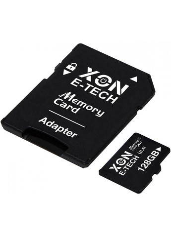 Карта пам'яті XON microSDXC 128GB Class 30 (A1) UHS-I/U3 + SD adapter (MCXC3128BA 0397) Чорна XON E-Tech (331890519)