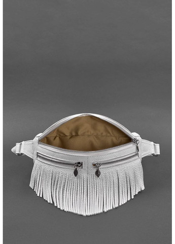 Шкіряна жіноча сумка на пояс Spirit біла BlankNote поясна сумка (348359282)