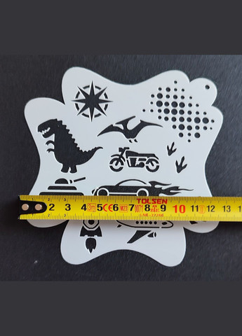 Трафарет многоразовый для боди арт №2 12,5 х 12,5 см No Brand (322210981)