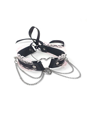 Сексуальний чокер – Karen из натуральной кожи, Черно/Розовый Art of Sex (297865793)