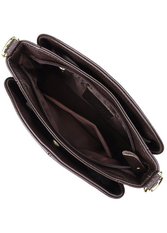 Жіноча сумка з натуральної шкіри зі зручною внутрішньою організацією 22979 Коричневий Vintage (357495022)