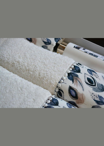 Подарунковий набір рушників La, 3 шт. з ароматом Esme Ekru Maison білий