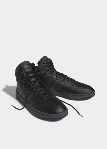 Чорні Осінні кросівки hoops 3.0 mid adidas