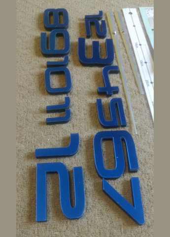 Часы настенные до 90см Арабские 3D цифры синие Б230-37' No Brand (302242361)