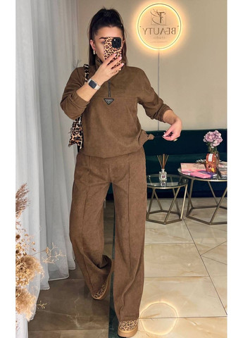 🔸Женский костюм из микровельвета DK/DL Мода без кордонів (353827583)