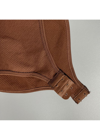 Жіноче спортивне боді з довгим рукавом у рубчик No Brand (354830598)