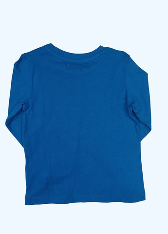 Синий демисезонный повседневный лонгслив Minoti с надписями