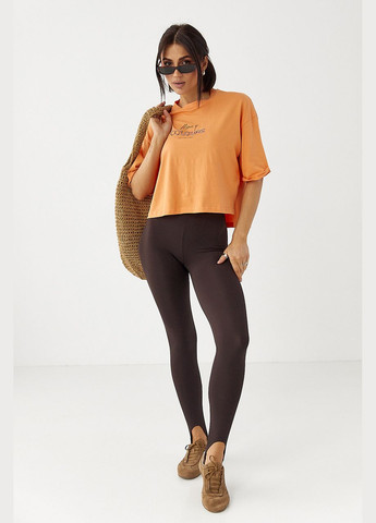 Футболка с надписью из бисера Lurex - (326065779)