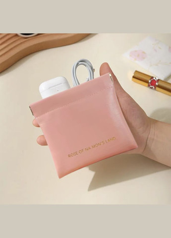 Набір косметичок портативні 2 шт для зберігання аксесуарів, футляри для дрібниць розмір 14х18 і 11х12 см рожеві No Brand (337668888)