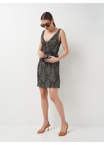 Черное кэжуал платье H&M зебра