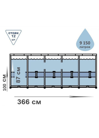 Бассейн каркасный 56418 Bestway (314927741)