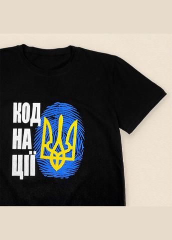 Чорна чоловіча футболка з принтом код нації чорний dexter's