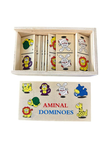 Домино деревянное, 15.6×9 см, детская настольная игра, развивающая игра для малышей, No Brand (369628780)