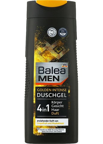 Гель для душа Men Golden Intense 4in1 300ml (2-969396) Balea (369794649)