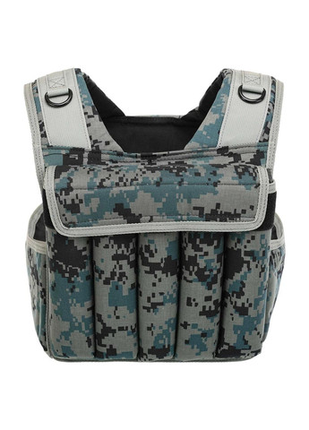 Жилет обважнювач з регульованою вагою WEIGTH VEST LP8195-10 1-10кг (нейлон, наповнювач-металеві кульки, чорний-сірий) LiveUp (361439931)