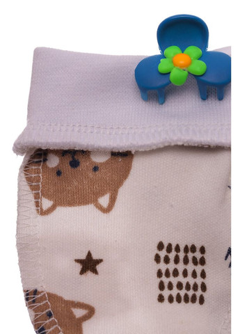 Подряпини на гумці інтерлок з кішечкою білі 56 см (53338) BABYKROHA (330795346)