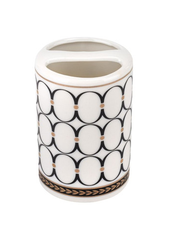 Набір для ванної кімнати 4 предмети кераміка 9190-013 білий із візерунком No Brand (346152529)