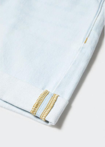 Голубые джинсовые летние шорты mom мом Mango (330457694)