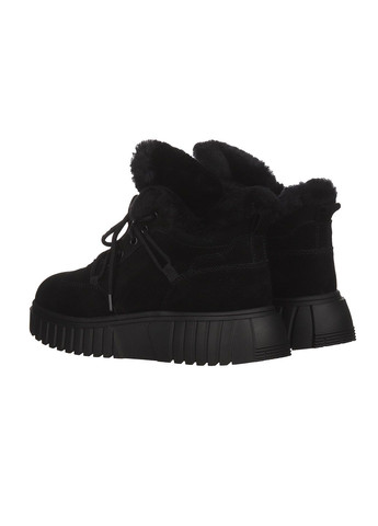 Женские кроссовки из замши 888-77В Meideli чёрные зима (365819110)