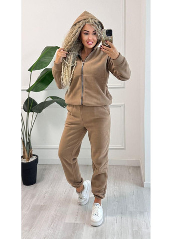 Теплый женский костюм на флисе с капюшоном, тощие и брюками, в 4 цветах! No Brand (367088731)