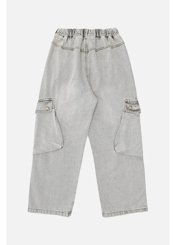 Светло-серые демисезонные джинсы relax для девочки цвет светло-серый цб-00269742 No Brand