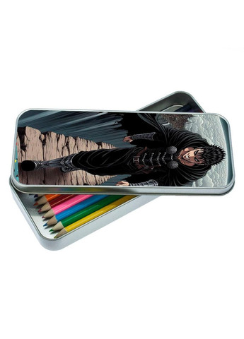 Органайзер для канцелярских принадлежностей металлический, кейс для мелочей Аниме Берсерк #004 7*18 см Silver No Brand (309157498)