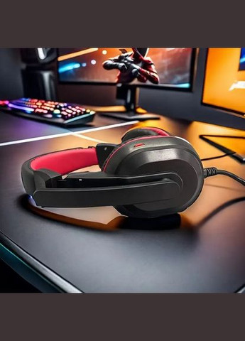 Игровые наушники с микрофоном и LED RGB подсветкой MA10PR Black No Brand (322317408)