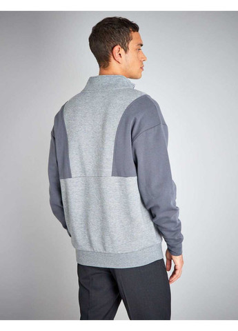 Сірий світшот фліс,сірий-темно-сірий, Kiabi (278278402)