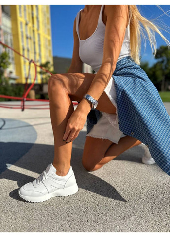 Жіночі шкіряні кросівки (2800-1) VZUTIK білі всесезони (296260864)