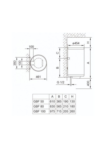 Бойлер GBF 100/RUA (m457020) Tiki GBF 100/UA