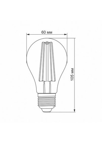 LED-лампа Filament A60FF 08W E27 1200K Videx (361068001)