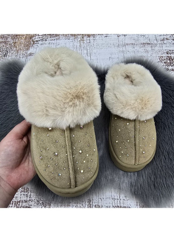 Бежевые тапочки домашние Fashion