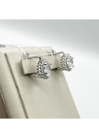 Сережки срібні з кубічним цирконієм 4,18 г No Brand (369736868)