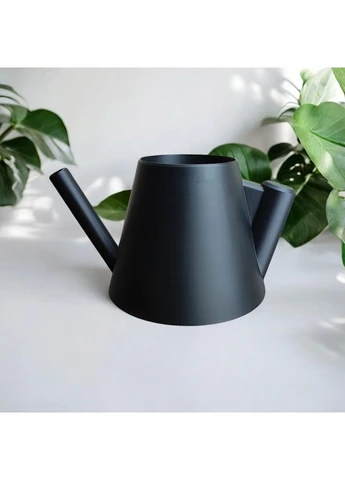Лійка для поливу квітів (0,5 л / 1 л / 1,5 л) | Сучасна пластикова чорна лійка | Декоративна поливочна канистра для дому та саду No Brand (387874448)