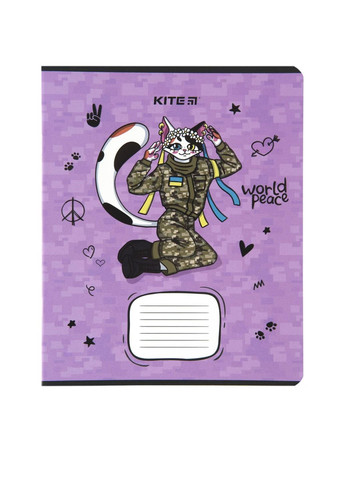 Зошит шкільний в лінію на 12 аркушів - Хоробрі тварини колір різнокольоровий CB-00256768 Kite (319122494)