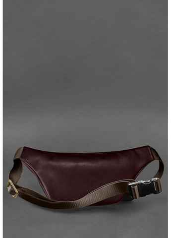 Шкіряна поясна сумка-бананка Kanny бордова BlankNote (348359098)