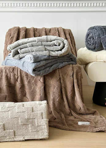 Велюровий плед-покривало 200*220 см з подарунковою сумкою Colorful Home (366668894)