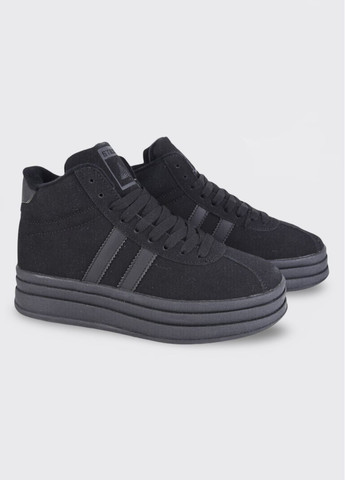 Черные кеды женские зимние черные замшевые (hb960-8) 40 Stilli