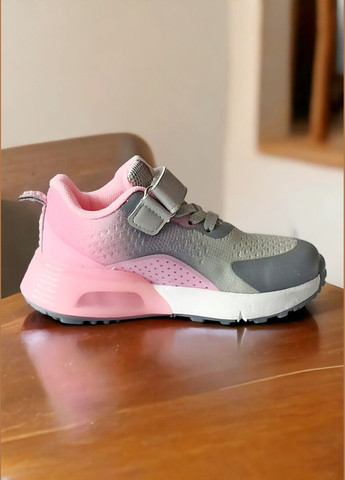 Сірі всесезонні кросівки текстильні для дівчинки 20-1 сірі з рожевим Clibee