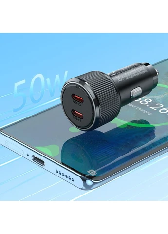 Автомобільний зарядний пристрій NZ14B Guerrero PD50W(2C) car charger Hoco (391302285)