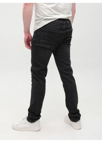 Черные демисезонные слим джинсы мужские черные слим Трохи-завужена FRANCO BENUSSI