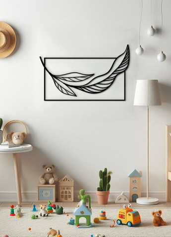 Картина на стіну, дерев'яний декор для дому "Листок мінімалізм", оригінальний подарунок 95х60 см Woodyard (292113390)