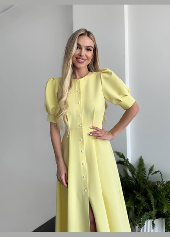 Желтое платье Garna однотонное