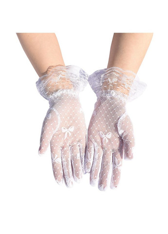 Мереживні рукавички з бантиками No Brand (353492334)