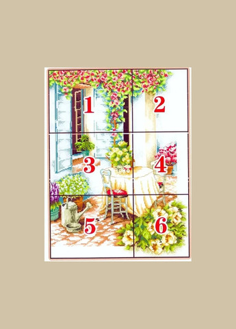 Набір для вишивання за нанесеною на канву схемою "Summer aftenoon 2". AIDA 14CT printed 41*53 см Joy Sunday (313613286)