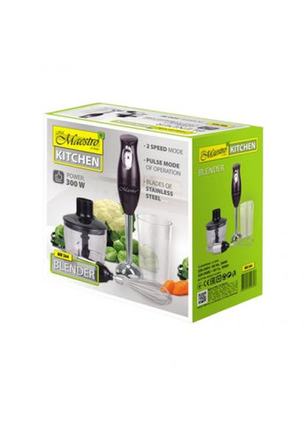Блендер измельчитель MR-564 погружной с насадками 300 Вт Maestro (316591136)