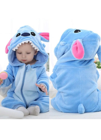 Детская пижама кигуруми с застежкой молнией для детей мальчиков 100 размер рост до 100 см (481559-Prob) Стич Unbranded (363009578)